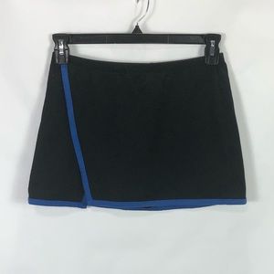 Chasse Skort faux wrap women’s size medium black blue trim